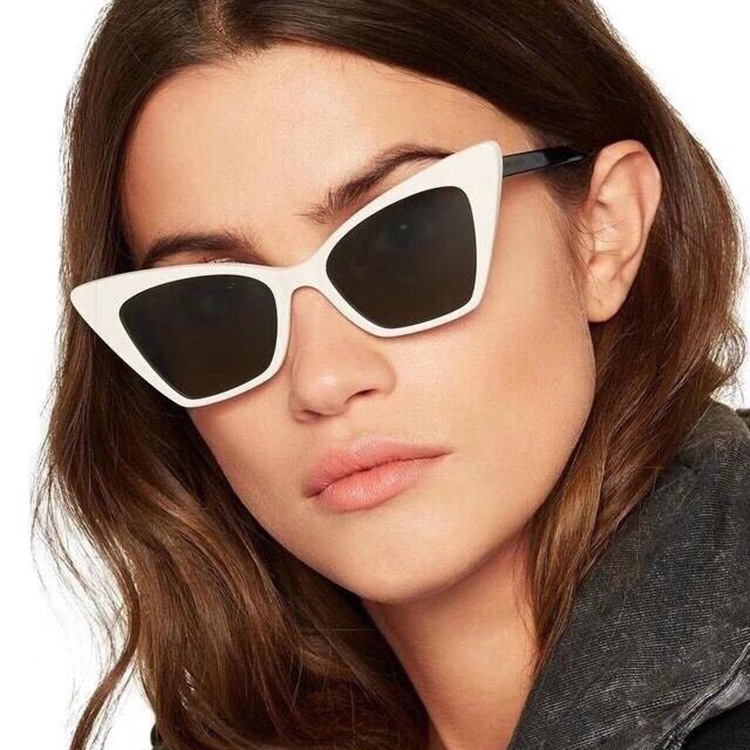 Kính mát mắt mèo gọng kim loại phong cách Retro Âu Mỹ thời trang 2020