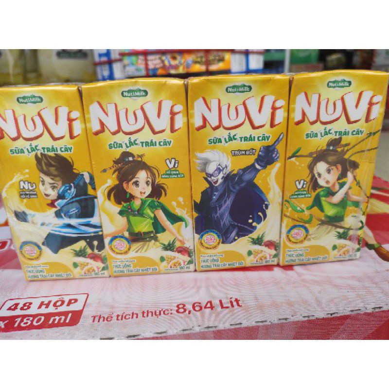 {LỐC 4 HỘP} SỮA NUVI HÃNG NUTIFOOD 180ML[ ĐỦ VỊ]