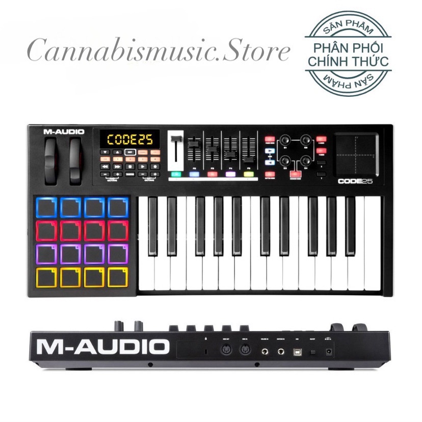 Đàn M-Audio Code 25 Phím Black USB MIDI Keyboard Controller With X/Y Pad Bàn phím làm nhạc - Sản xuất âm nhạc producer