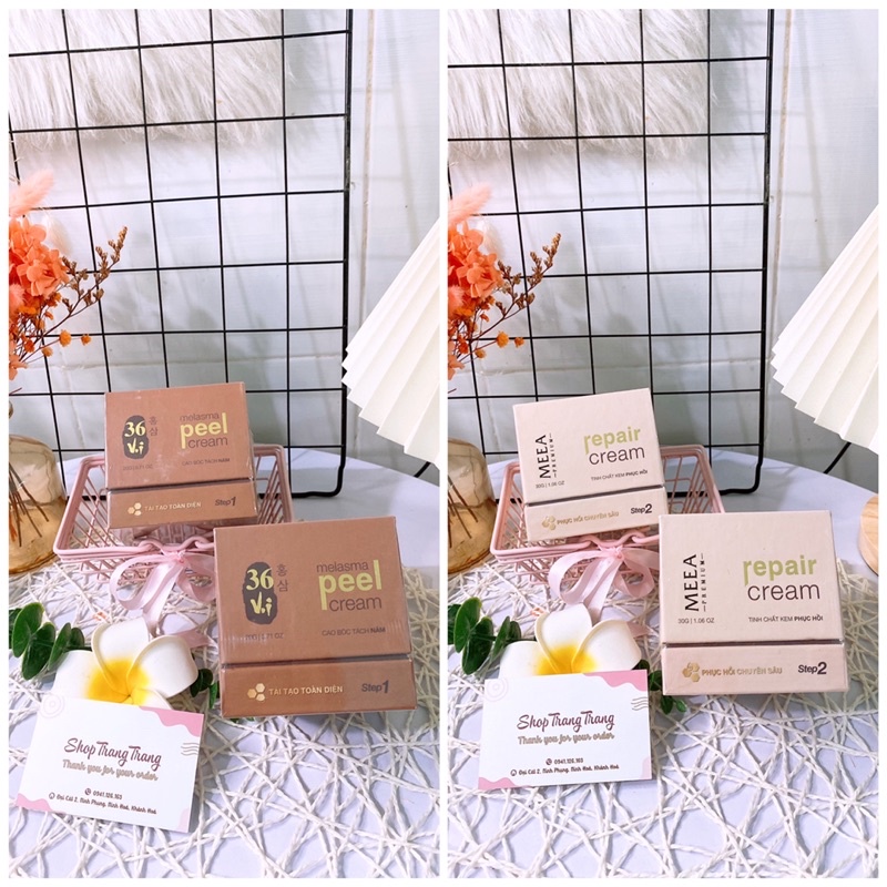 Peel Da Tảo Sâm Meea - Peel Da Bóc Tách Nám Tảo Sâm , Peel Da Đông Y Thảo Dược 36 vị - Melasma Peel Cream