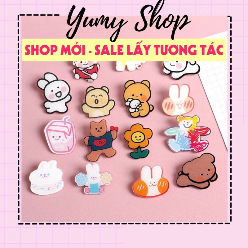 Pin cài áo, ghim cài túi siêu dễ thương, tiện dụng.