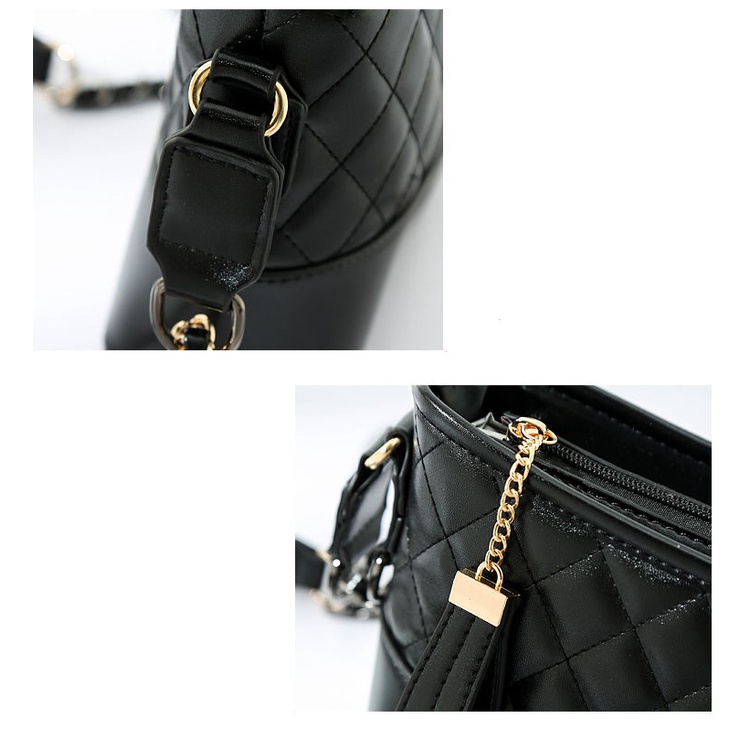 Túi da CHUWANGLIN đeo chéo vai phối dây xích thời trang chất lượng cao