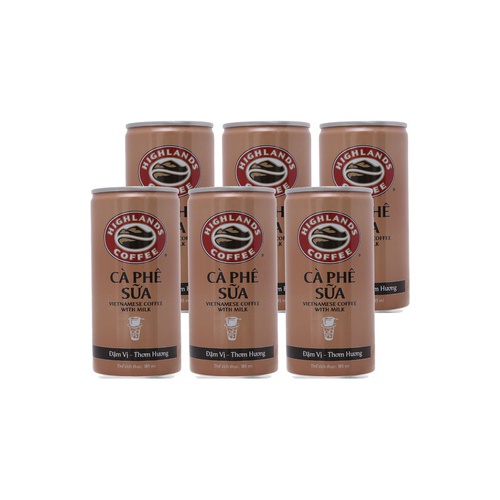 (Hàng chạy date luôn mới)CAFE SỮA ĐÁ LON/CAFE ĐEN ĐÁ LON HIGHLAND COFFEE(nsx từ 30-45 ngày)