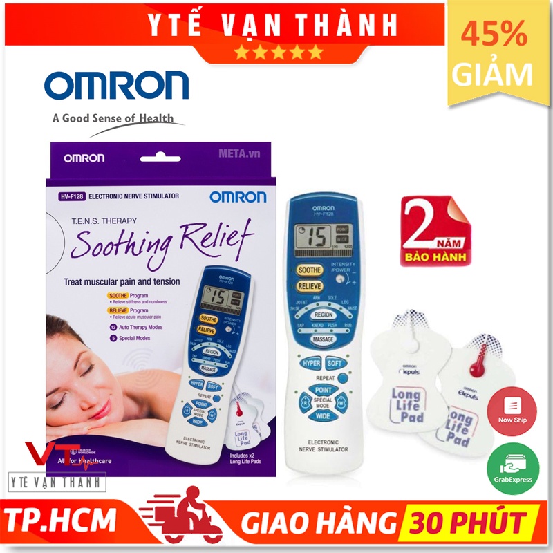 ✅ [Chính Hãng DKSH] Máy Massage Xung Điện: Omron HV-F128 Mát xa, Massa - VT0518