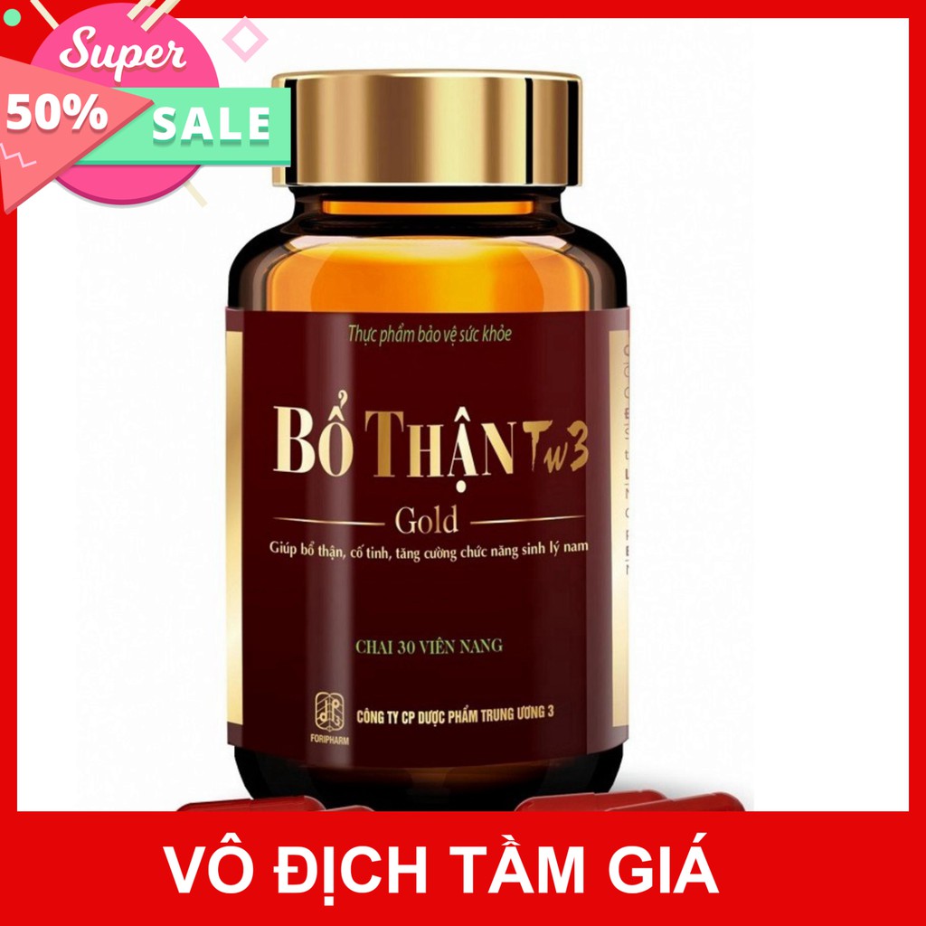 BỔ THẬN TW3 GOLD – Bổ Thận, tráng dương, Tăng Cường Sinh Lý Nam, ngăn xuất tinh sớm (30 viên)