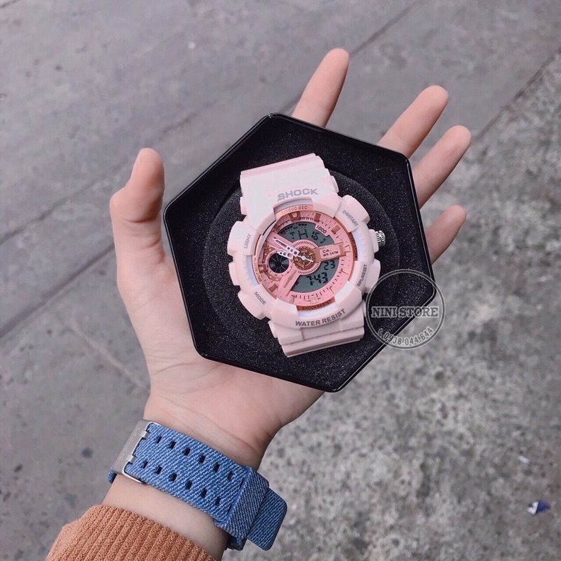 Đồng Hồ GS và baby hồng phấn dễ thương cá tính cho nữ