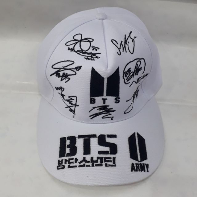 Mũ thêu chữ ký đủ thành viên BTS