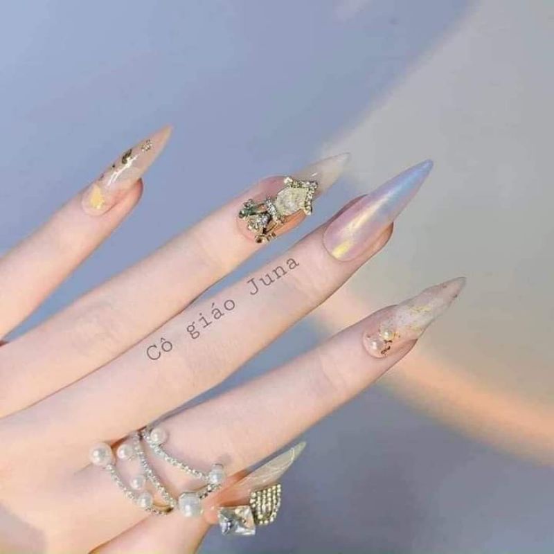 Set Tráng Gương Ngọc Trai Làm Nail - set 6 hũ với 6 màu ánh trai khác nhau