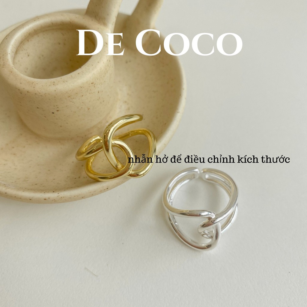 [Mã FAXANH245 giảm 10K đơn 50K] Nhẫn bạc Stuck with you Decoco.accessories