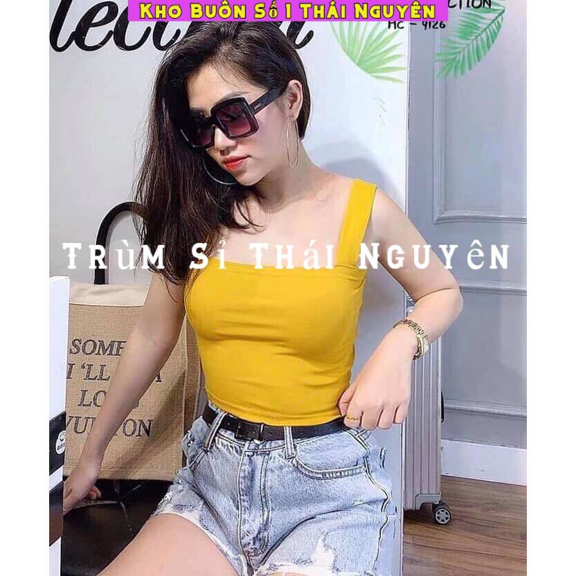 Áo 2 dây có mút ngực bản to chất bo zip chuẩn ảnh