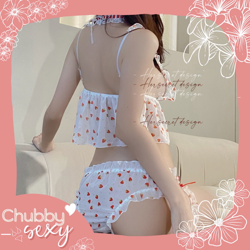Cosplay Nữ Thần Tình Yêu - Set Đồ Lót Queen Love Hoạ Tiết Trái Tim Quyến Rũ - Nội Y Nữ Sexy - CPL39 - Chubby.Sexy