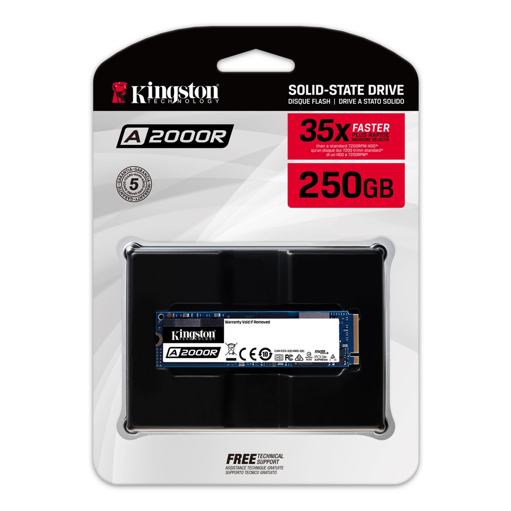 SSD Kingston A2000 M.2 PCIe Gen3 x4 NVMe 250GB SA2000M8/250G