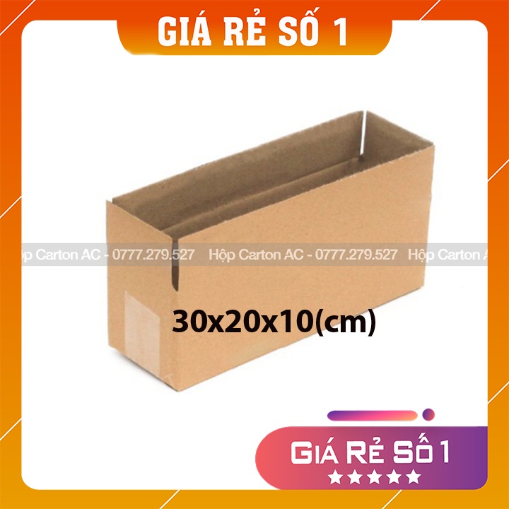 Hộp bìa carton 30x20x10 dùng đựng sách vở, giày dép, quần áo,... chất lượng cao