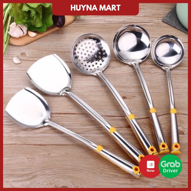 Bộ Muôi Inox Cao Cấp Cán Vàng Nhiều Kích Thước NB53
