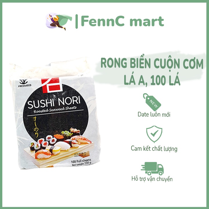 Rong Biển Cuộn Cơm ăn liền Yaki Nori Gimbab 100 lá Fresiweed Hàn Quốc FENNC