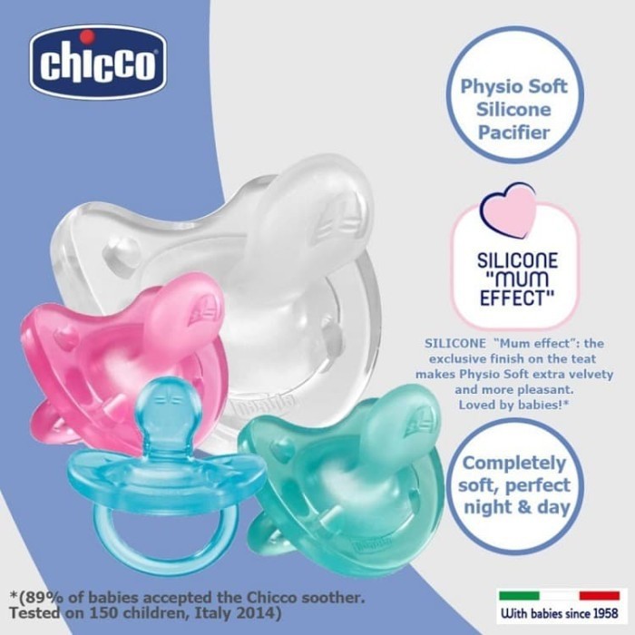 Chicco Núm Ti Giả Mềm Mại An Toàn Cho Bé 6-16m