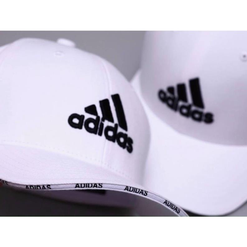 Mũ lưỡi trai Adi.das chất vải cotton Hàn Quốc cao cấp, nón kết Unissex màu đen trắng logo thêu nổi 3D