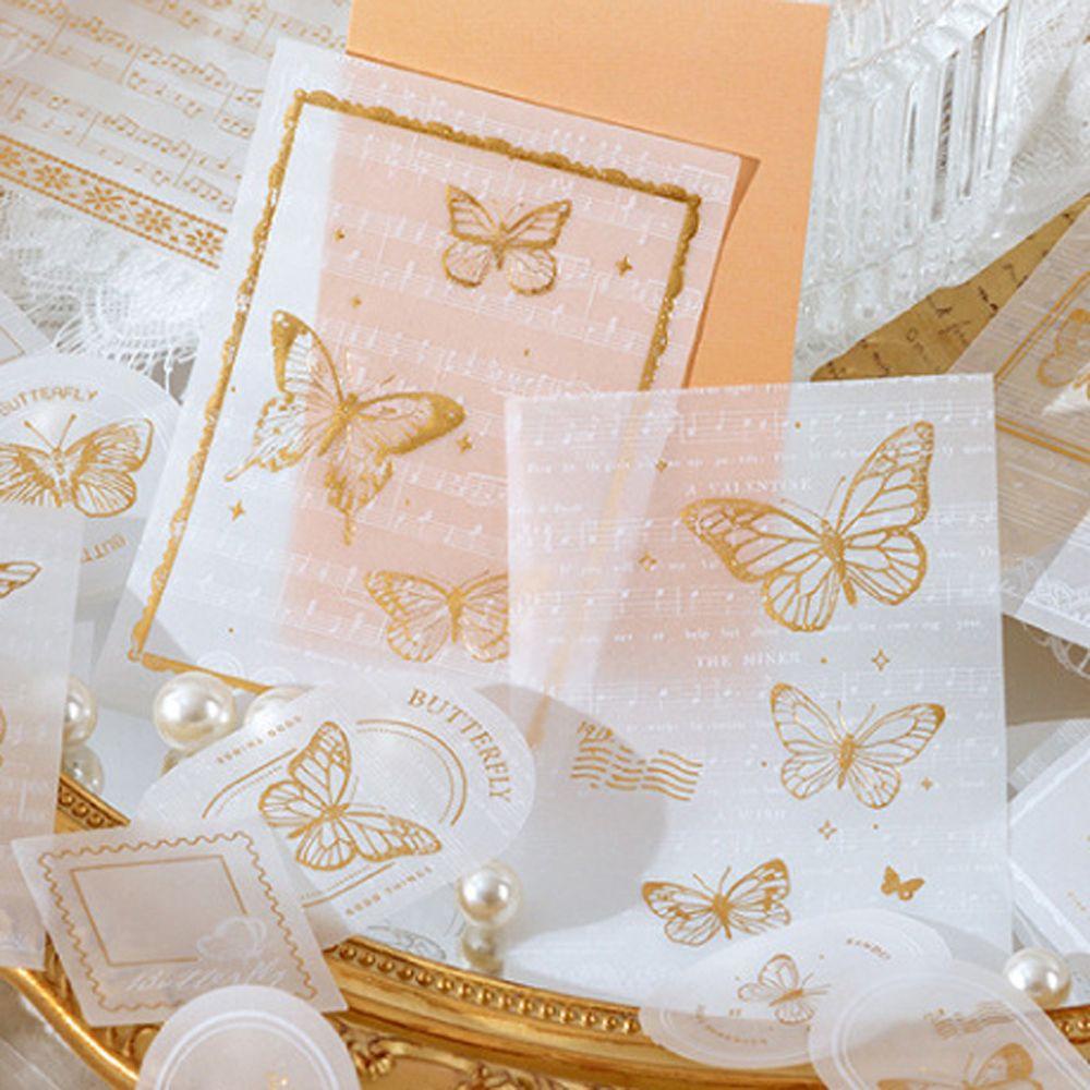 Thẻ Giấy Ghi Chú Đánh Dấu Trang Sách In Chữ Tiếng Anh / Bướm / Cây Hoa Bằng Giấy Kiểu Retro