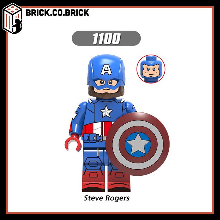 Siêu Anh Hùng Captain America Đồ Chơi Lắp Ráp Minifigure Super Hero Marvels X0236
