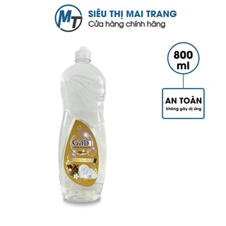 Nước rửa chén Gabi cao cấp không hại da tay, diệt sạch khuẩn - Dung tích 450/800ML, Hương chanh