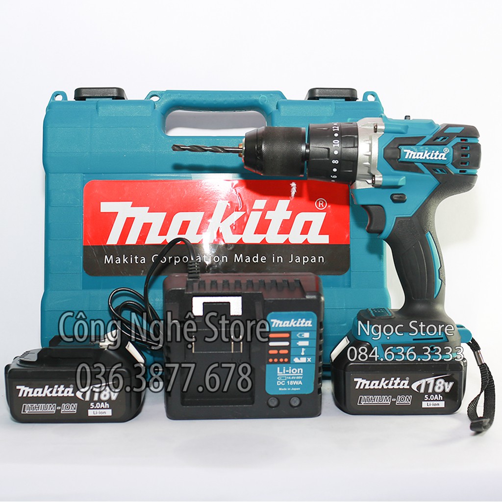 Máy khoan Makita 118V [BẢO HÀNH 12 THÁNG] Hàng Loại 1 Không Chổi Than