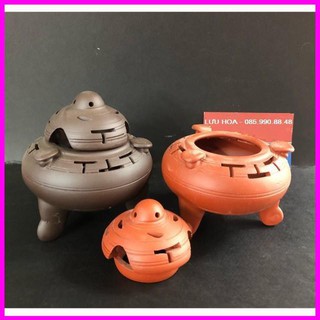 Lư gốm xông trầm, đốt hương, trầm to bằng gốm sứ cao cấp BÁT TRÀNG - Tặng 5 nụ trầm