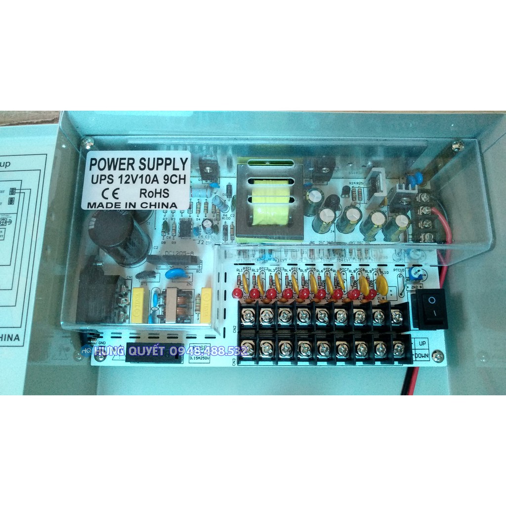 Bộ nguồn dự phòng UPS 12V10A - Nguồn điện kiểm soát ra vào 12V - Nguồn điện chuyển mạch 12V10A 120W sử dụng khi mất điện | WebRaoVat - webraovat.net.vn