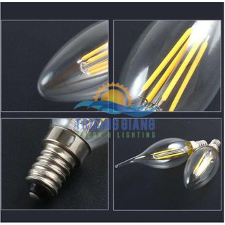 BÓNG LED EDISON C35 [ NHÓT + NẾN ] - [ C35 - 4W ] ĐUI E14 - ÁNH SÁNG [ 2700K - 6500K ]