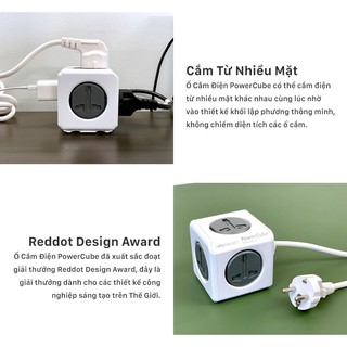 Ổ Cắm Điện Allocacoc PowerCube Extended Universal Dây Cáp 1.5m