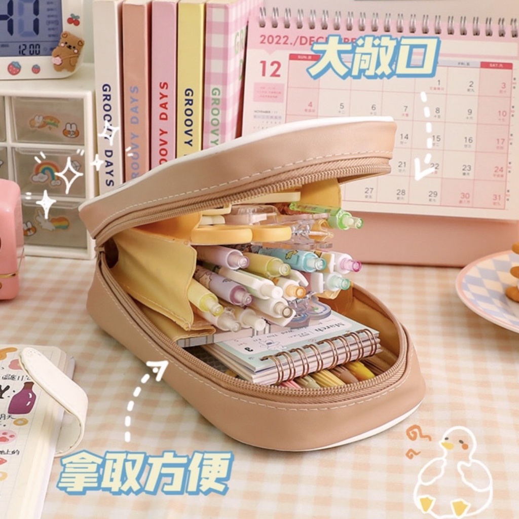 [Stationery] Hộp Bút, Túi Đựng Bút Màu Sắc Cỡ Lớn Họa Động Động Vật Dễ Thương Chất Liệu Chống Thấm Nước