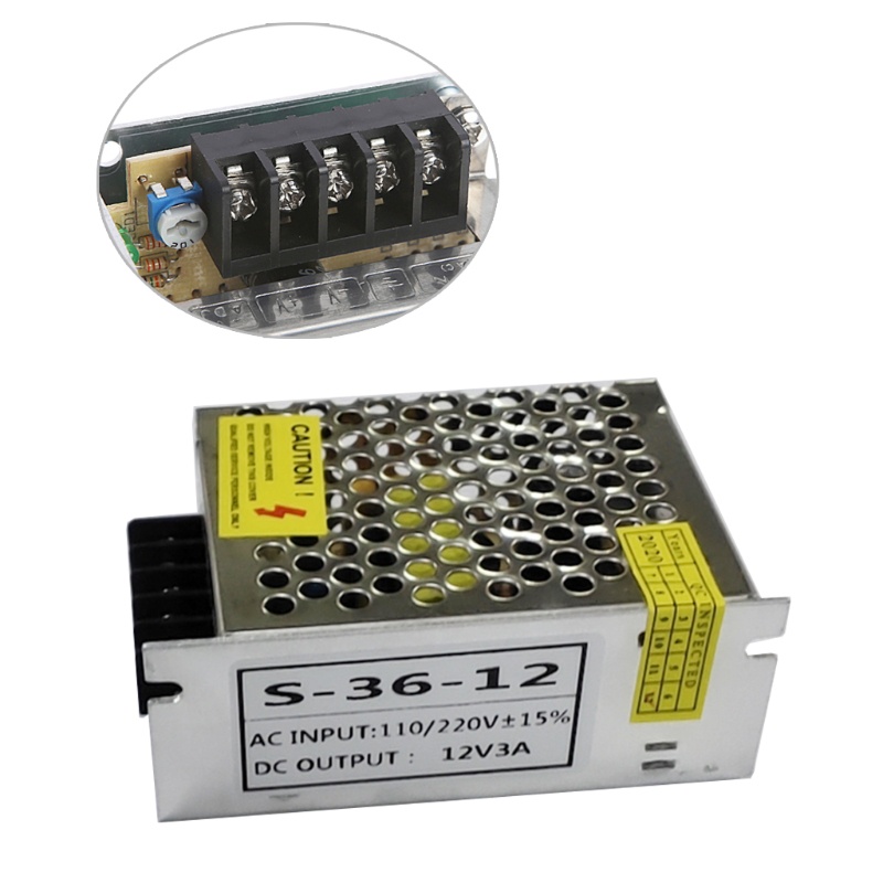 Bộ Chuyển Đổi Nguồn Điện AC 100-260V Sang DC 12V 3A 36W Cho Dây Đèn LED
