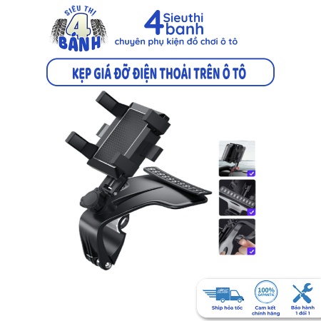 Kẹp Giá Đỡ Điện Thoại Trên Ô tô Xoay 360 Độ Chống Rung Dùng Được Cho Mọi Loại Điện Thoại