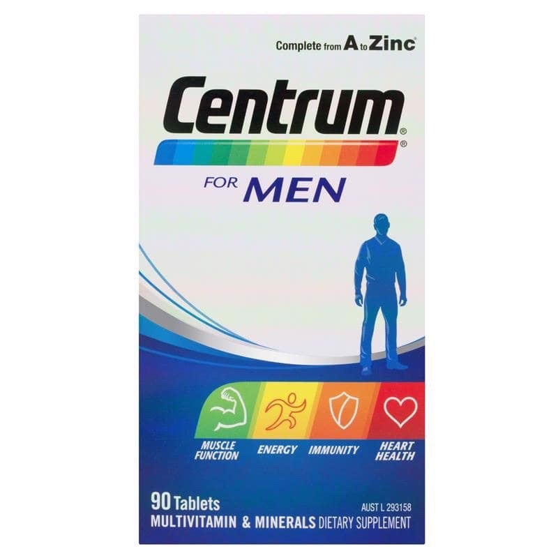 [Hàng chuẩn Úc] Centrum for men 90 tablets - Vitamin tổng hợp cho nam giới