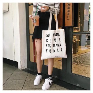[CUTE, CHẤT ĐẸP] túi thô tote đen trắng