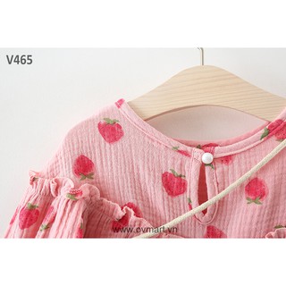 V465-Váy Dâu Tây Hồng
