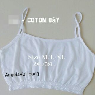 Áo lá dây học sinh cotton 100%