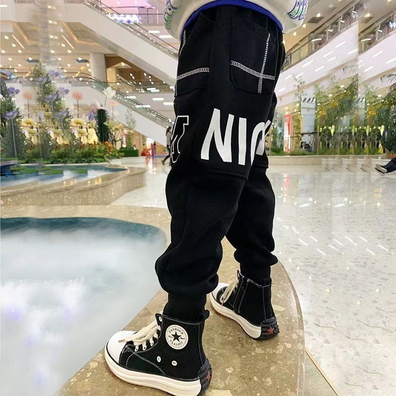 Quần Dài Thể Thao Dáng Rộng Phong Cách Mới 2022 Cho Bé Trai 110-170