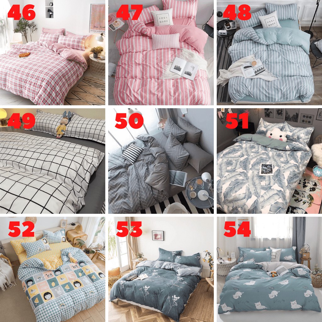 Chăn Ga Gối Cotton 4 Món [ FREE SHIP] Bộ Chăn Ga Gối Nhập Khẩu Gồm Vỏ Chăn, Ga , 2 Vỏ Gối ( Chọn Mẫu INBOX )