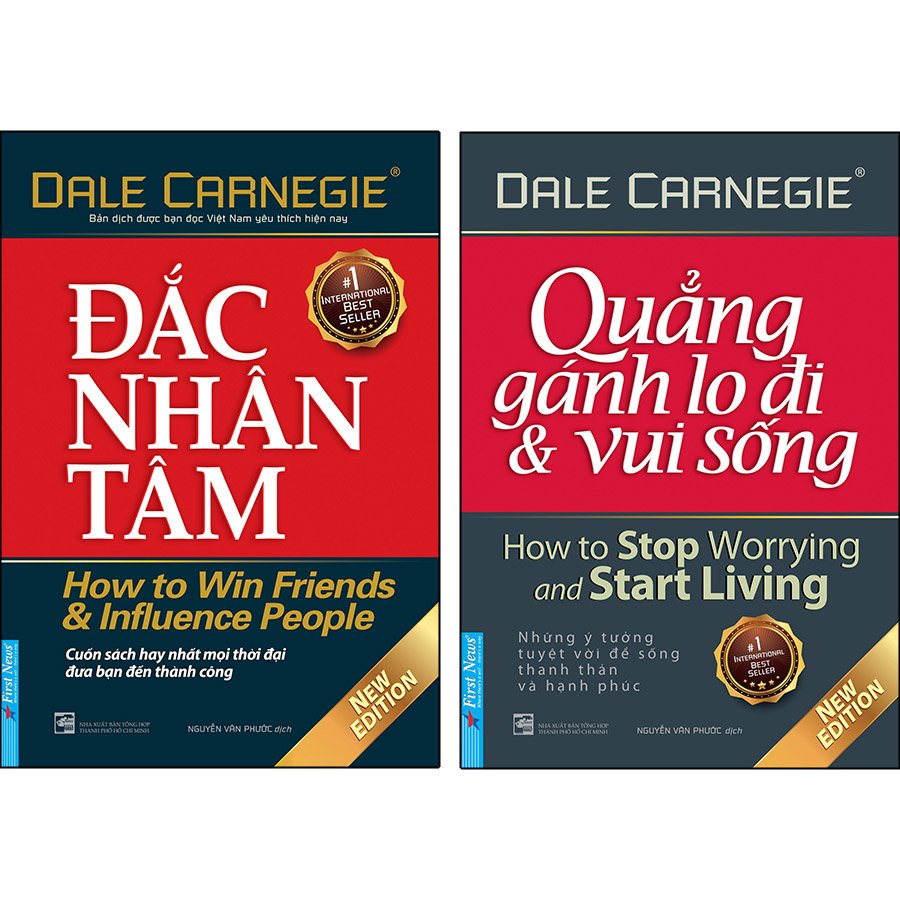Sách - Combo 2 Cuốn Của Tác Giả Dale Carnegie: Đắc Nhân Tâm + Quẳng Gánh Lo Đi Và Vui Sống