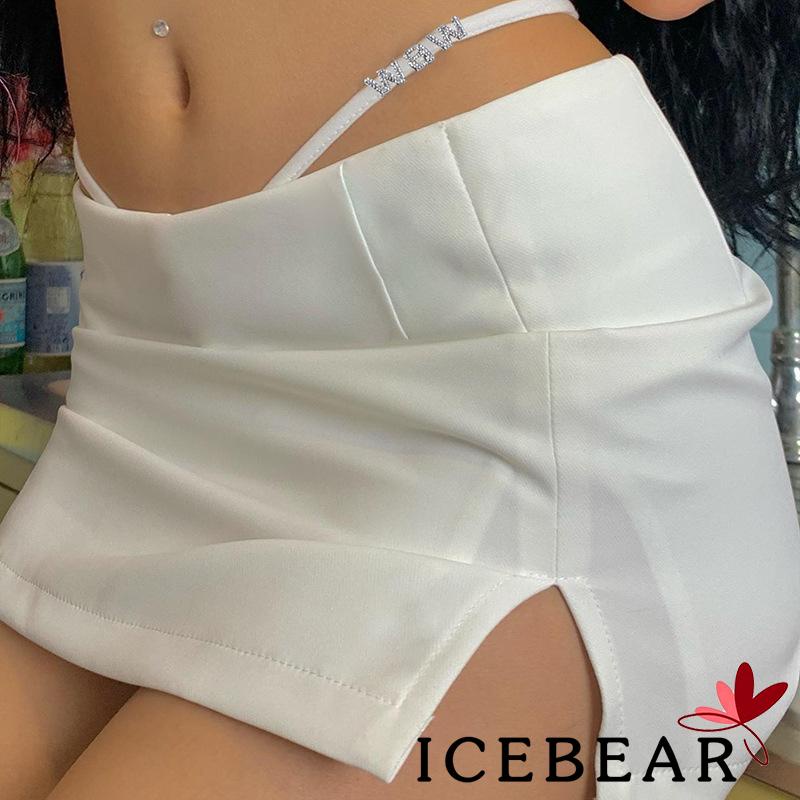 Chân Váy Chữ A Dáng Ngắn Màu Trơn Xẻ Tà Thời Trang Đi Biển Cho Nữ