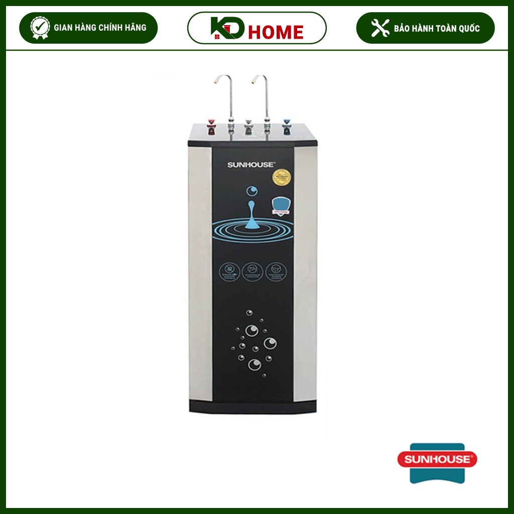 Máy Lọc Nước Nóng Lạnh, Máy Lọc Nước Sunhouse 10 Lõi SHR76210CK Với Màng lọc R.O DuPont - USA Loại Bỏ 99,9% Vi Khuẩn