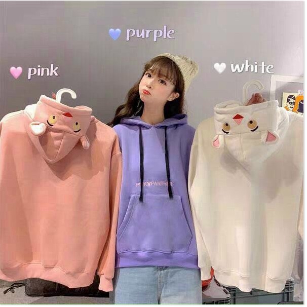 ÁO KHOÁC NỈ HOODIE PHỐI NÓN TAI THỎ SIÊU ĐẸP CỰC HOT