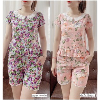 Set đồ đùi mặc nhà vải Kate thô( lụa) thoáng mát