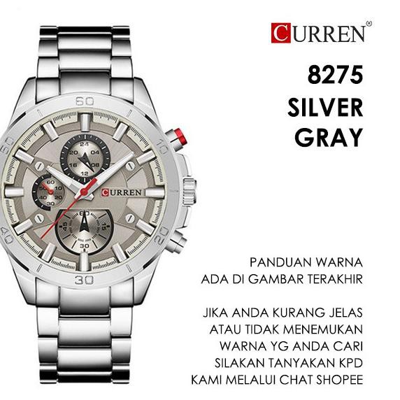 Mới Đồng Hồ Quartz Curren Chất Liệu Thép Không Gỉ 8275 Chrono Tour14