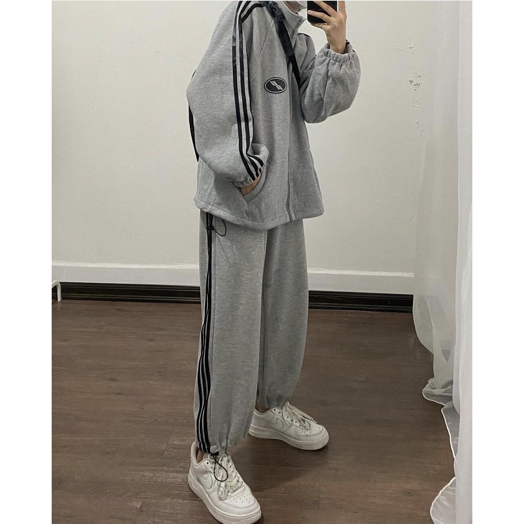 [Mã FAMARAL1 giảm 10K đơn 50K] Quần jogger 3 sọc dáng thể thao bo chun năng động
