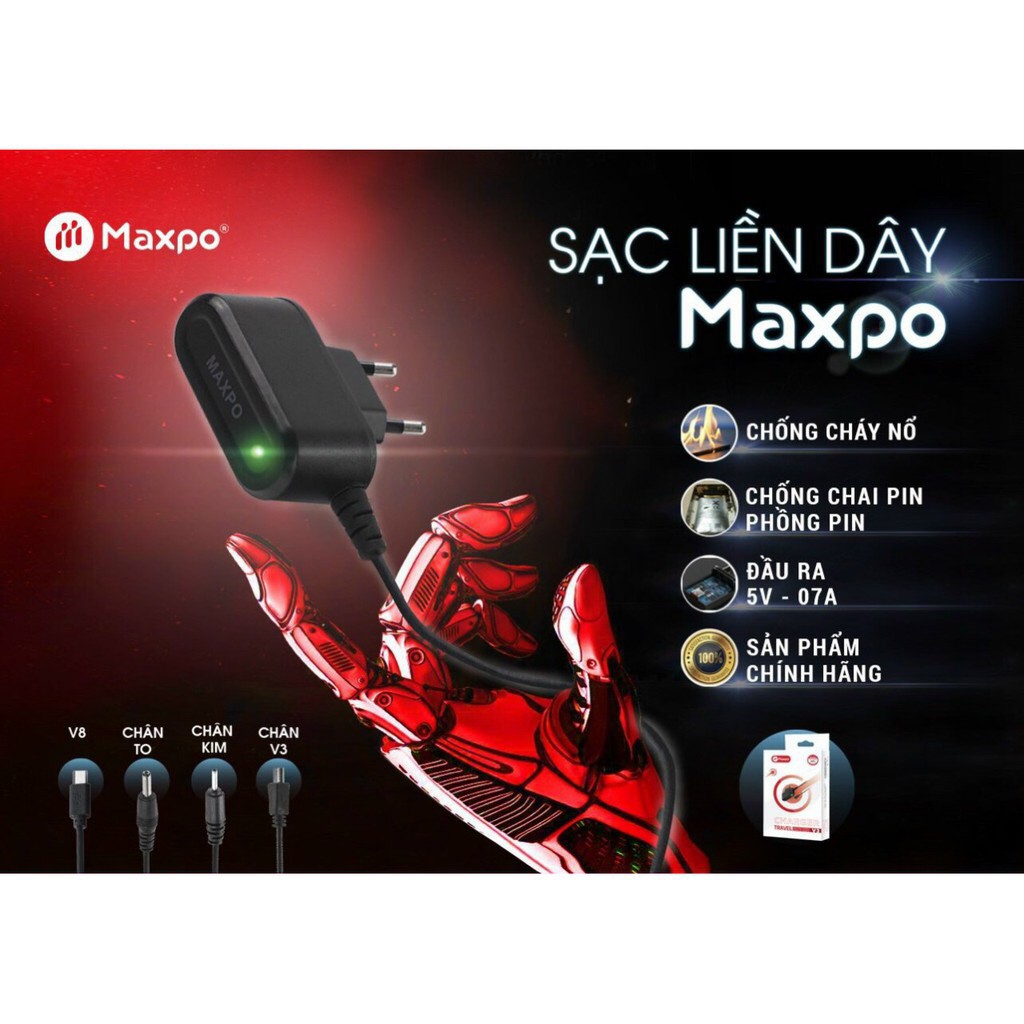 Bộ Sạc Liền Dây Maxpo Phù Hợp Với Điện Thoại Có Cổng MICRO