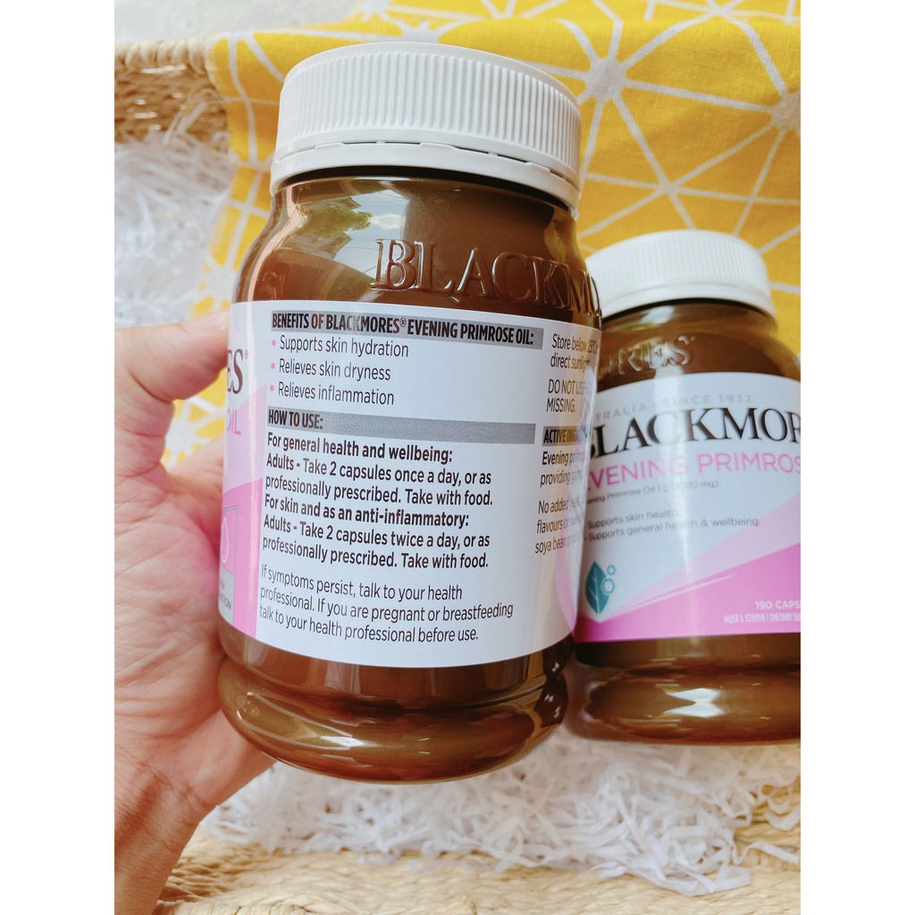 Tinh dầu Hoa Anh Thảo Blackmores Evening Primrose Oil 190 viên - Xuất xứ Úc | BigBuy360 - bigbuy360.vn