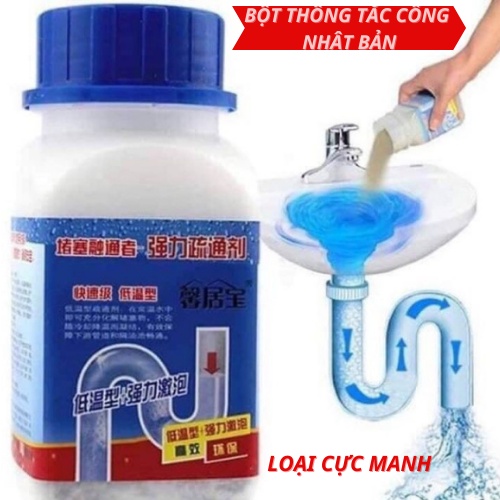 (Loại Mạnh) Bột Thông Tắc Cống, Bồn Rửa Măt, Bồn Cầu - Công Nghệ Nhật Bản