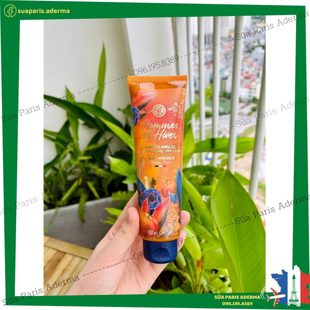 (Chuẩn Pháp-150ml) Tẩy da chết toàn thân Yves Rocher hương táo, tẩy da chết body yves rocher_Sữa Paris Aderma