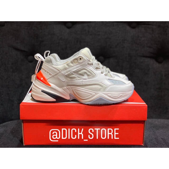 Giày sneaker M2k trắng gót cam dành cho nam và nữ :;